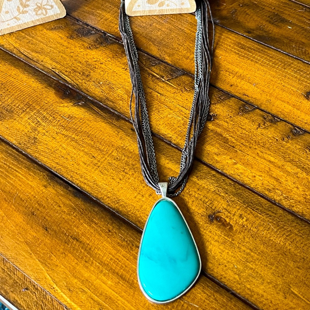 Multi-Strand Turquoise Necklace - Picture 3 of 4